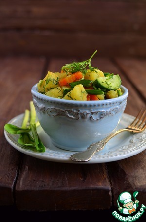 Рецепт Теплый картофельный салат с черемшой