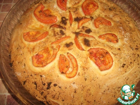 Постный хлеб с помидорами и розмарином по рецепту Nata-Tar https://www.povarenok.ru/recipes/show/103565/