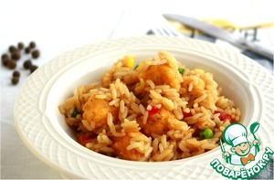 Рецепт Fried Rice and Orange Chicken (рис с курицей)