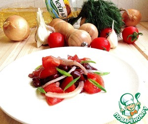 Рецепт Салат с помидорами и фасолью "Пикантный"