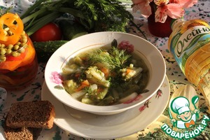 Рецепт Зеленый суп с индейкой