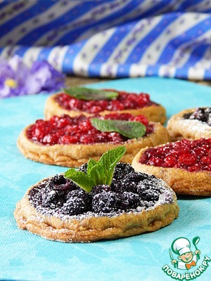 Рецепт Ржаное постное печенье с ягодами
