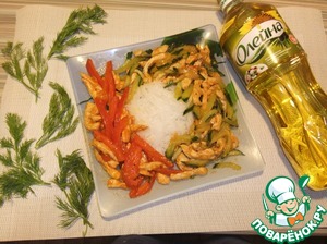 Рецепт Жареные огурцы (или Парад овощей)