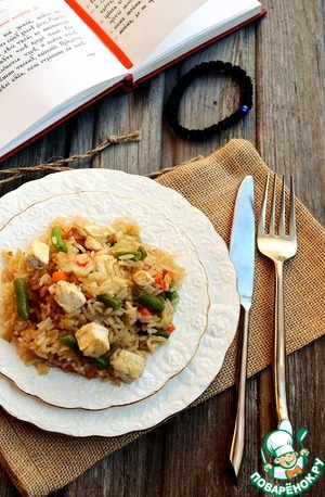 Рецепт Жареный рис с овощами и соевым сыром