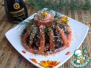 Рецепт Закуска из морской капусты с форелью