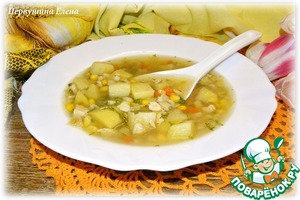 Рецепт Суп копченый с овощами