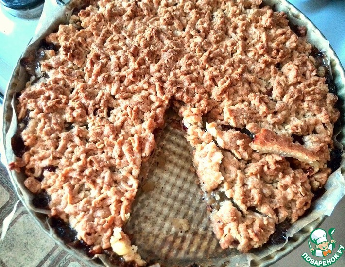 Рецепт: Тёртый пирог с вареньем из киви