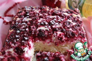 Творожный пирог с ягодами, пошаговый рецепт с фото