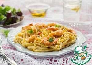 Рецепт Паста с креветками и томатным соусом