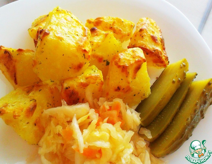 Рецепт: Картофель печёный Румяный