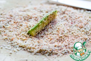 Кабачки в пикантной сырной панировке, запеченные в духовке: рецепт с фото