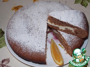 Рецепт Шоколадно-апельсиновый пирог с творогом