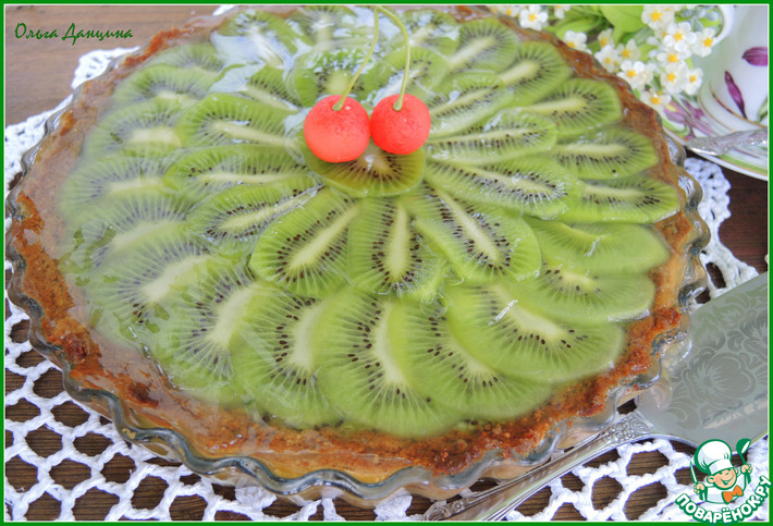 Рецепт миндального тарта с киви и рикоттой