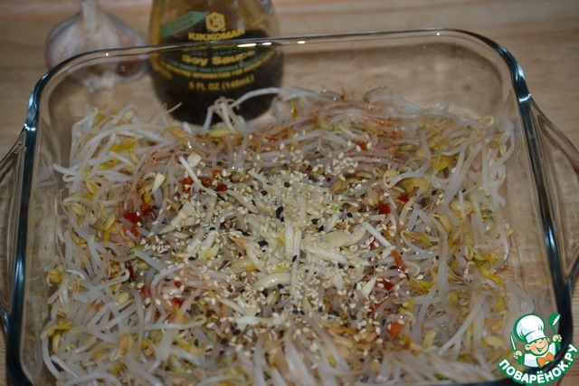 маринованные ростки сои. пророщенная пшеница маринованная. маринованные ростки сои. проростки бобов сои. ростки фасоли консервированные.