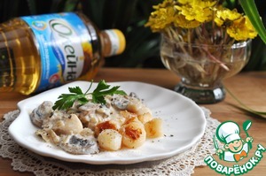 Рецепт Морские гребешки под соусом "Шампань"