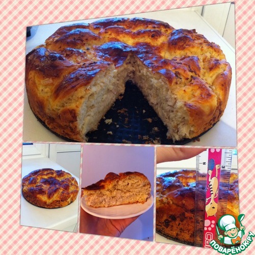 По рецепту "пирог с творогом "нежность"".