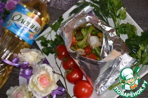 Рецепт Рыба с овощами в конверте