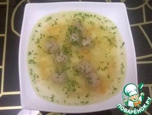 Рецепт Суп с фрикадельками и сельдереем