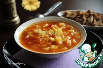 Рецепт: Изумительно ароматный гороховый суп
