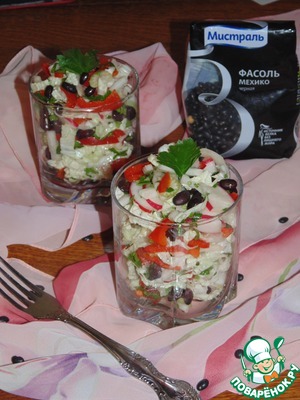 Рецепт Острый овощной салат с фасолью