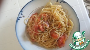 Рецепт Макароны с чесноком и помидорами