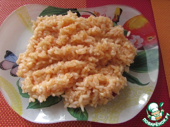 Гарнир "Томатный рис с сыром" по рецепту LNataly https://www.povarenok.ru/recipes/show/107110/