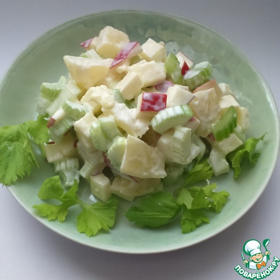 Постный салат из сельдерея и яблок: вкусное и полезное блюдо для постящихся