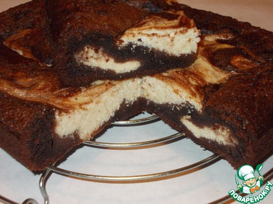 брауни с бананом и творогом