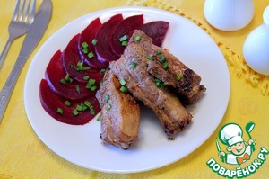 Рецепт Вкусные свиные ребрышки на сковороде гриль