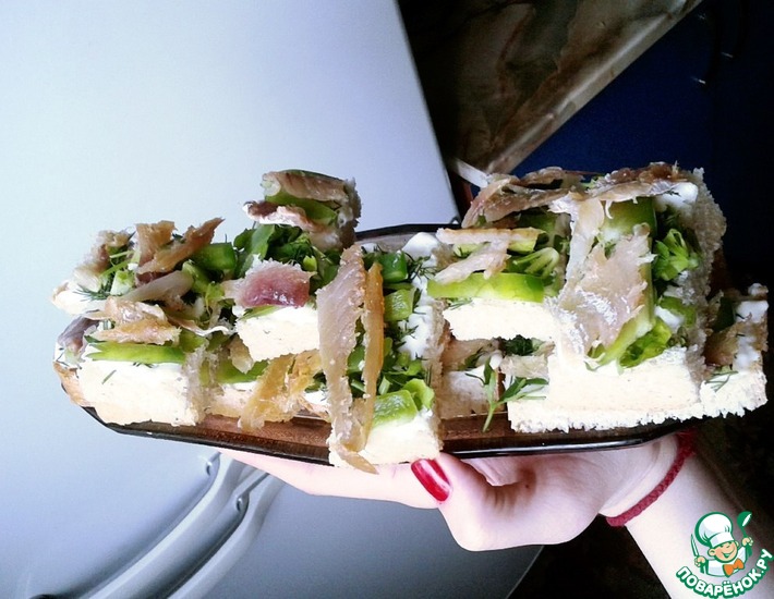 Рецепт: Бутерброды с рыбой Калипсо