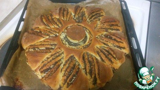 Пирог "Ярило" по рецепту https://www.povarenok.ru/recipes/show/107509/