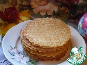 Рецепт Овсяно-пшеничные тонкие вафли
