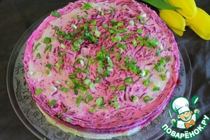Рецепт Слоеный овощной салат или овощной торт