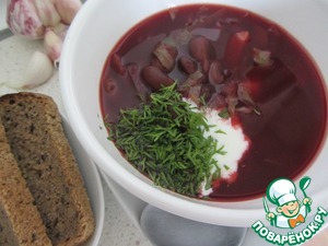 Рецепт Зимний суп с фасолью и свеклой
