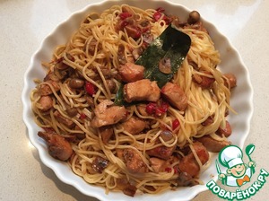 Рецепт Пикантные Китайско-Итальянские спагетти