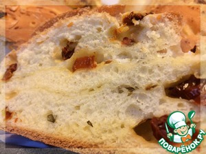 Рецепт Хлеб с сыром, вялеными помидорами и базиликом