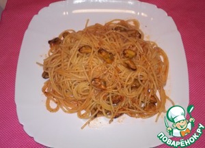 Рецепт Спагетти с мидиями в томатном соусе