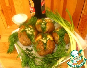 Рецепт Картошка с чесноком и зеленью