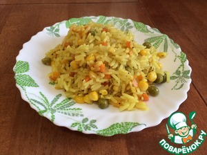 Рис с кукурузой и горошком в мультиварке – кулинарный рецепт