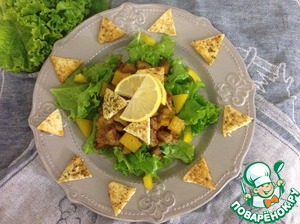 Рецепт Теплый салат с адыгейским сыром и лимонным соусом