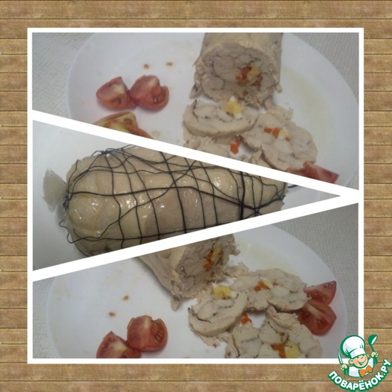 Рулетик из куриных грудок по-французски