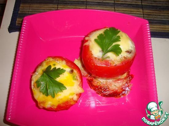 Яичница в помидорах