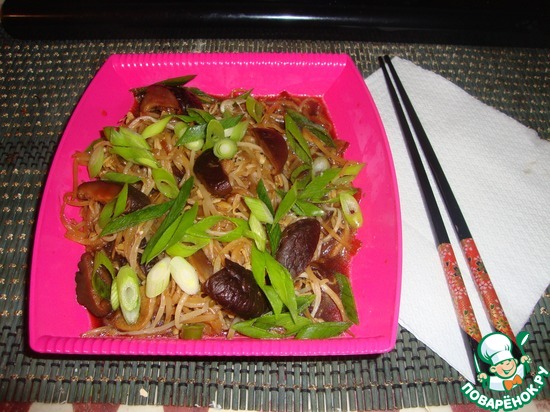 Проростки сои с шиитаке