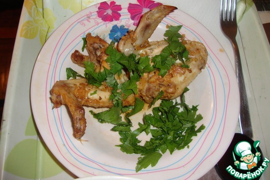 Куриные крылышки с имбирем