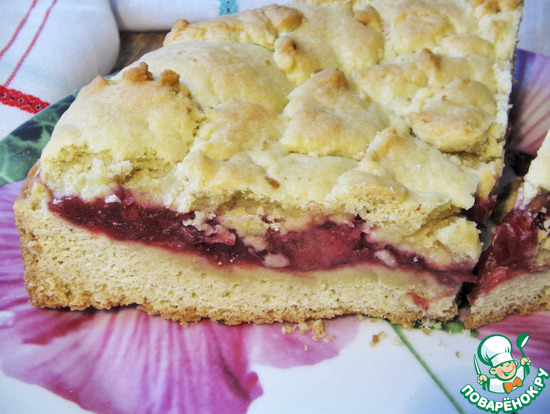 Песочный пирог "Снежинка" по рецепту Галка41