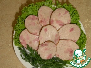 Рецепт Колбаса курино-свиная вареная