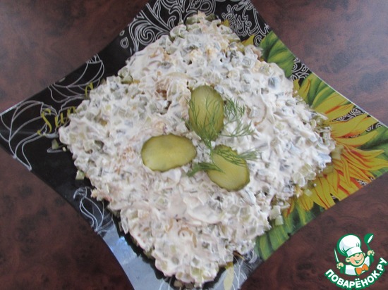 Салат "Интересная интрига" по рецепту JeSeKi https://www.povarenok.ru/recipes/show/95659/