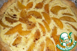 Рецепт: Французский легкий торт с персиками