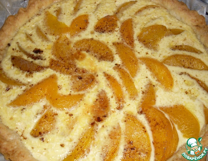 Рецепт: Французский легкий торт с персиками