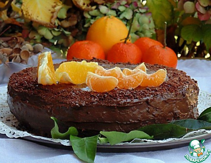 Рецепт: Итальянский торт Шоколад и Горький апельсин